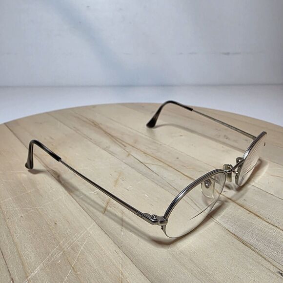 Ray-Ban Oval Half Rimless Eyeglasses RB6547 2538 49□22 145 Frame Only Silver Ton - Picture 6 of 8